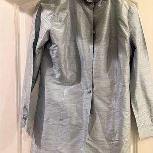 PATTY KIM Women's Silver Trench Coat